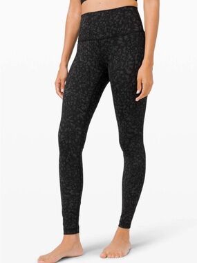 lululemon athletica Black Subtle Print High-Rise Leggings SET size 6